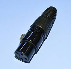 Гніздо CANON (XLR) кабельне 3pin 1-0210F