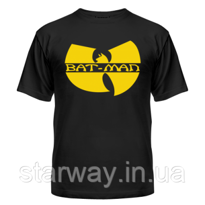 Чорна футболка wu tang batman