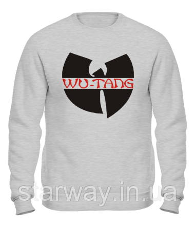 Сірий світшот | кофта wu tang clan logo