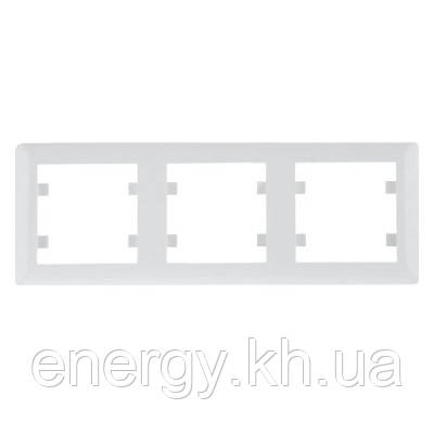 Рамка 3 пост. горизонтальна Hager Lumina soul Білий