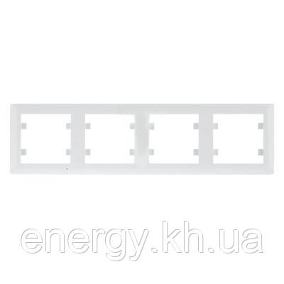 Рамка 4 пост. горизонтальна Hager Lumina soul Білий