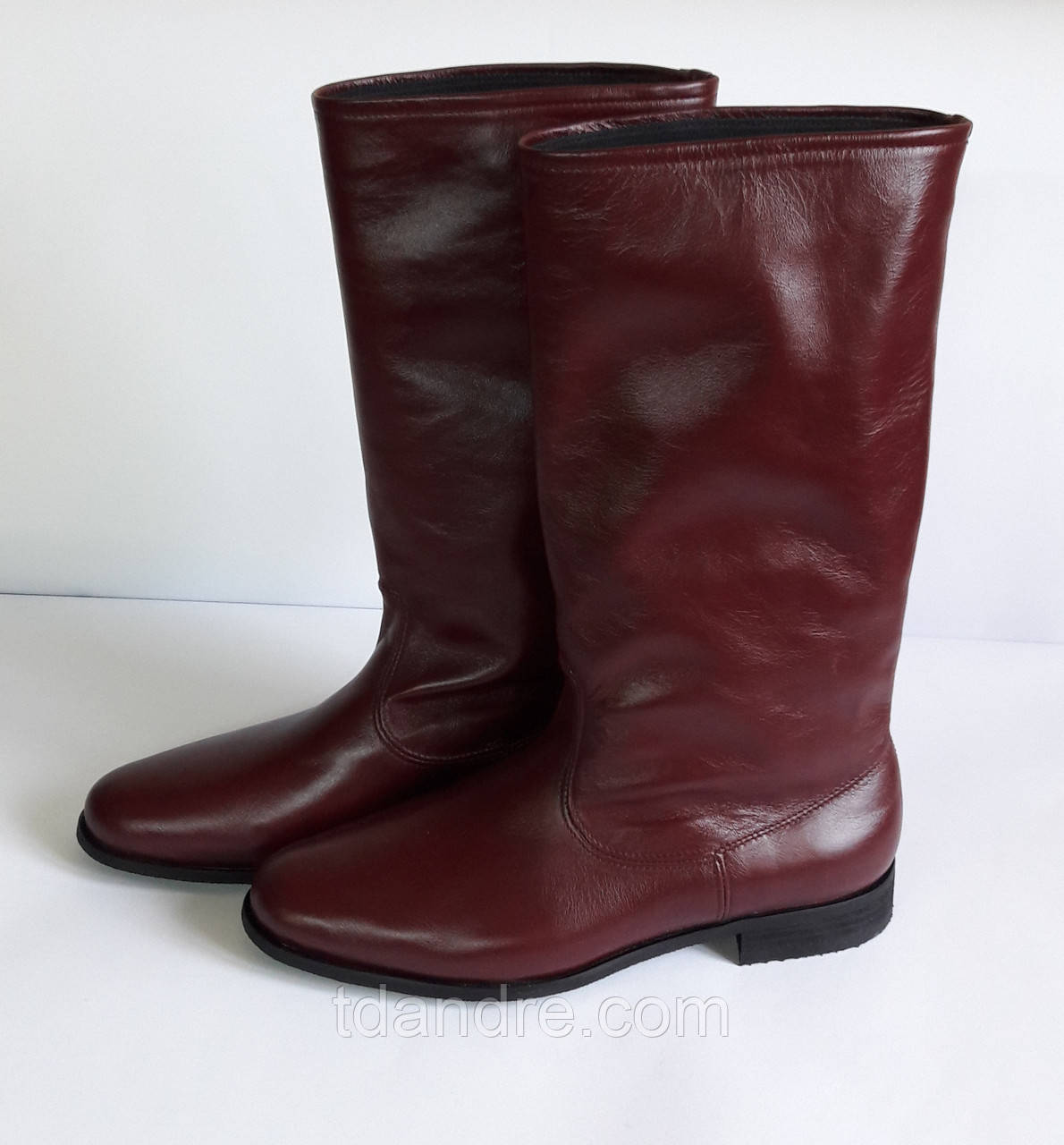 Чоботи сценічні чоловічі бордові, фото 1