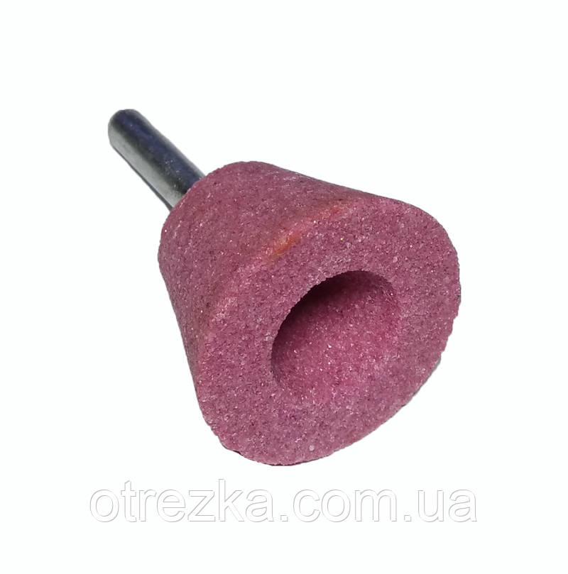 Куля шліфувальна зворотний конус 35х25х6 мм рожевий корунд