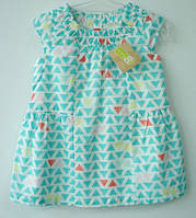 Платье для девочки 6-12, 12-18, 18-24 месяцев, 2, 4 года "Треугольники" Crazy8 (плаття дитяче, хлопок)