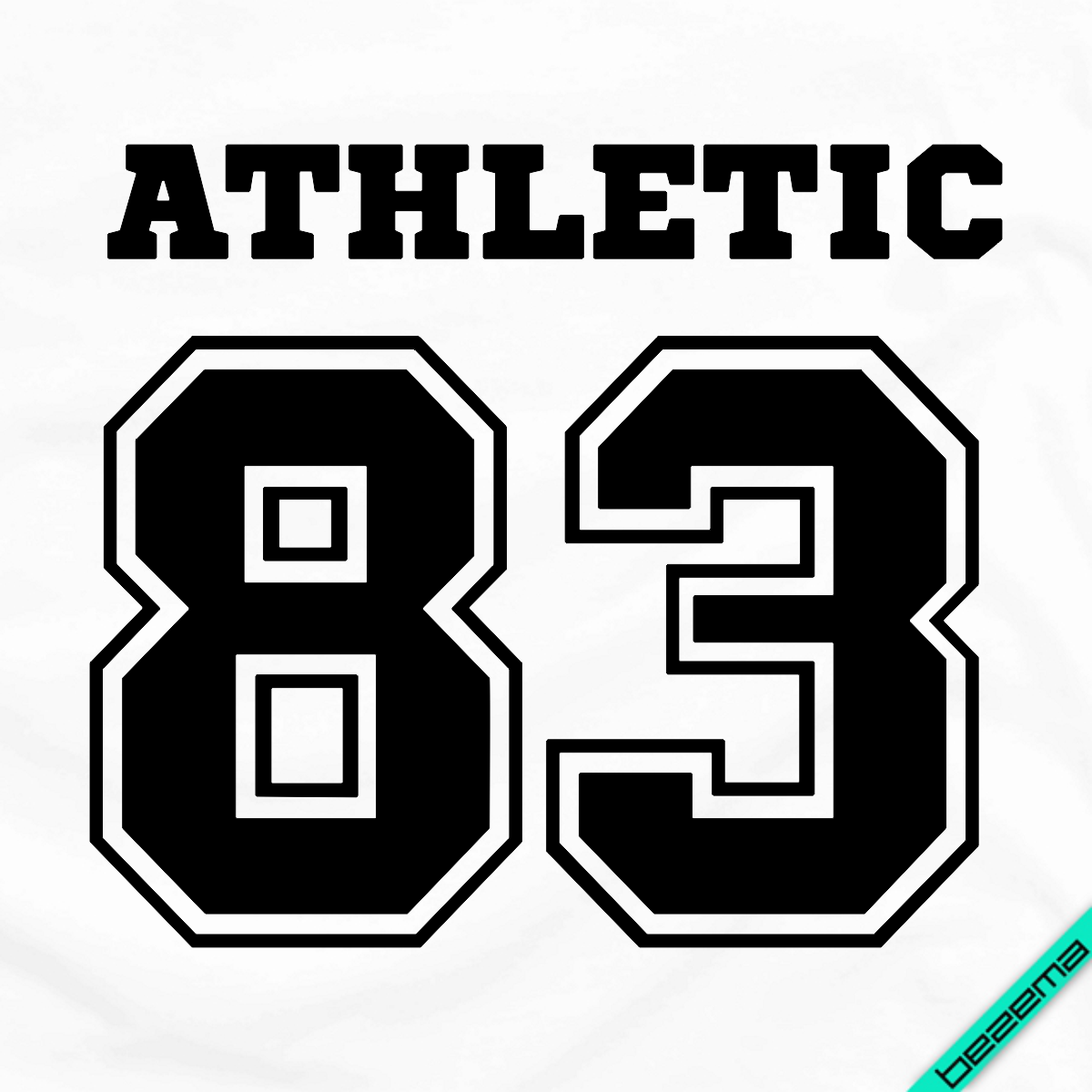 Наклейки на одязі Athletic 83 [Свій розмір і матеріали в асортименті]