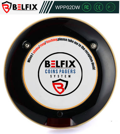 Вологозахищений гостьовий пейджер BELFIX COINS-WPP02DW, фото 2