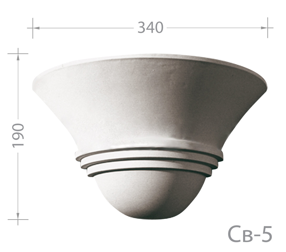 Світильник настінний з гіпсу, гіпсовий світильник Св-5