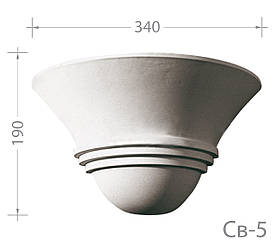 Світильник настінний з гіпсу, гіпсовий світильник Св-5