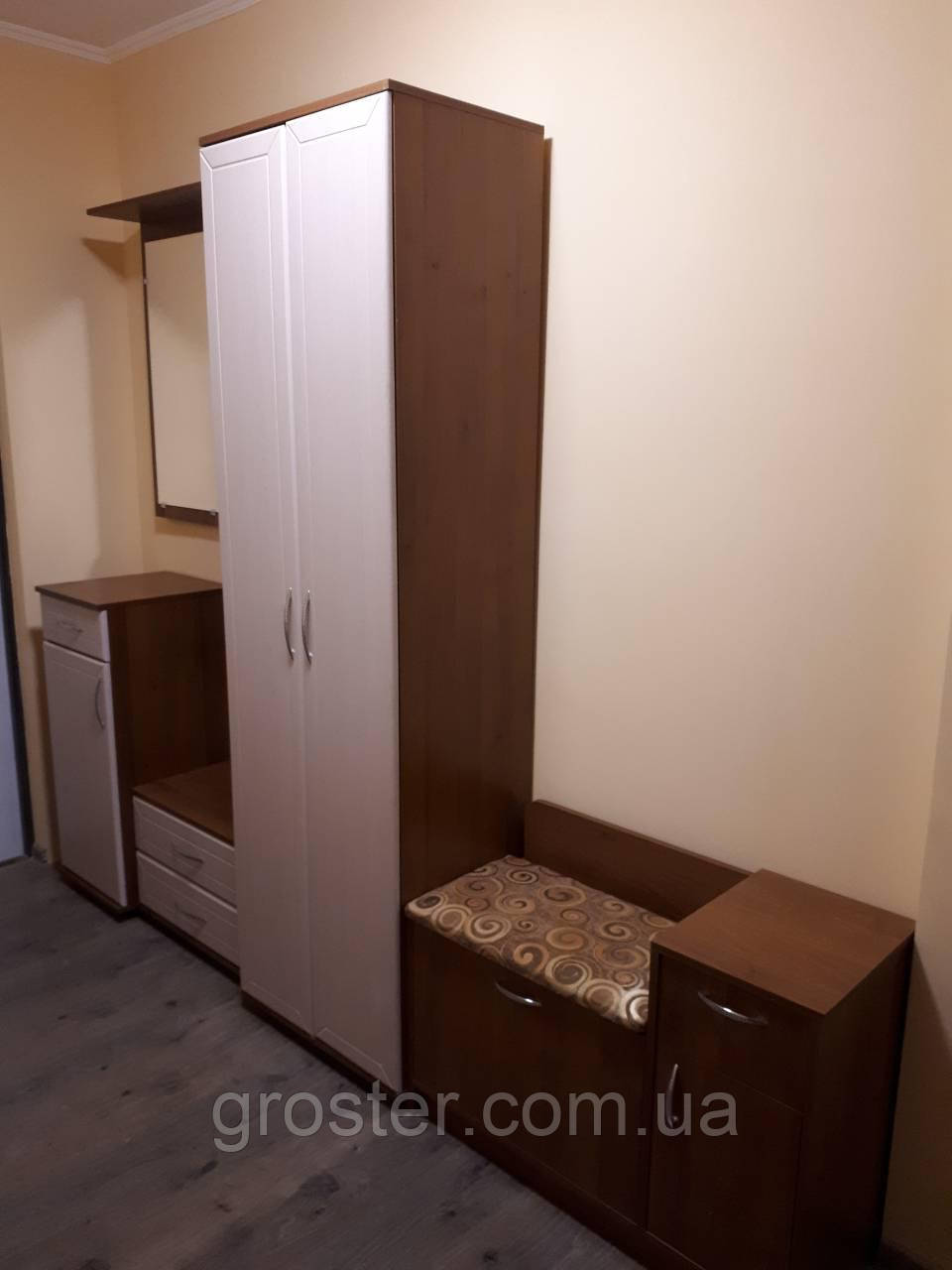Передпокій Затишок (МДФ). Шафа в передпокій для одягу, вішалка, тумба під взуття