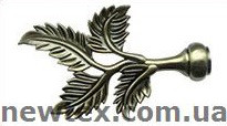 Наконечник для кованого карниза 16 мм Папороть