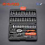 Професійний набір інструментів 46 предметів 1/4" Harden Tools 510346, фото 3