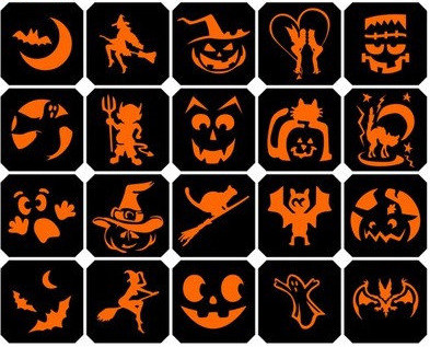 Набір трафаретів для біотату Helloween 20 шт.