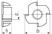 Опис: Гайка вперта. Креслення