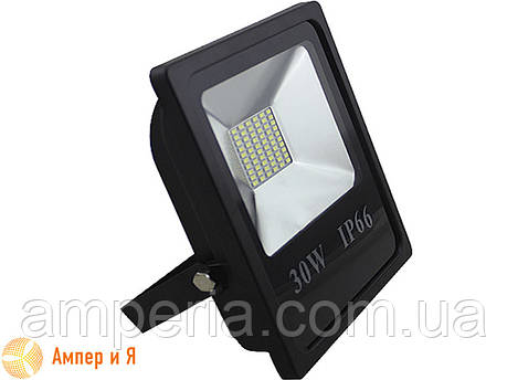 Прожектор світлодіодний LED-NGS-10 PREMIUM 6000 K 30 W (вт), 3000 lm тонкий корпус (slim) NIGAS, фото 2