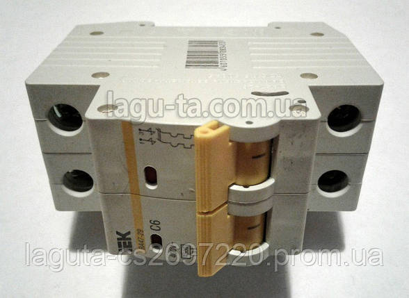Автоматичний вимикач двополюсний 6 А на DIN-рейку IEK., фото 2