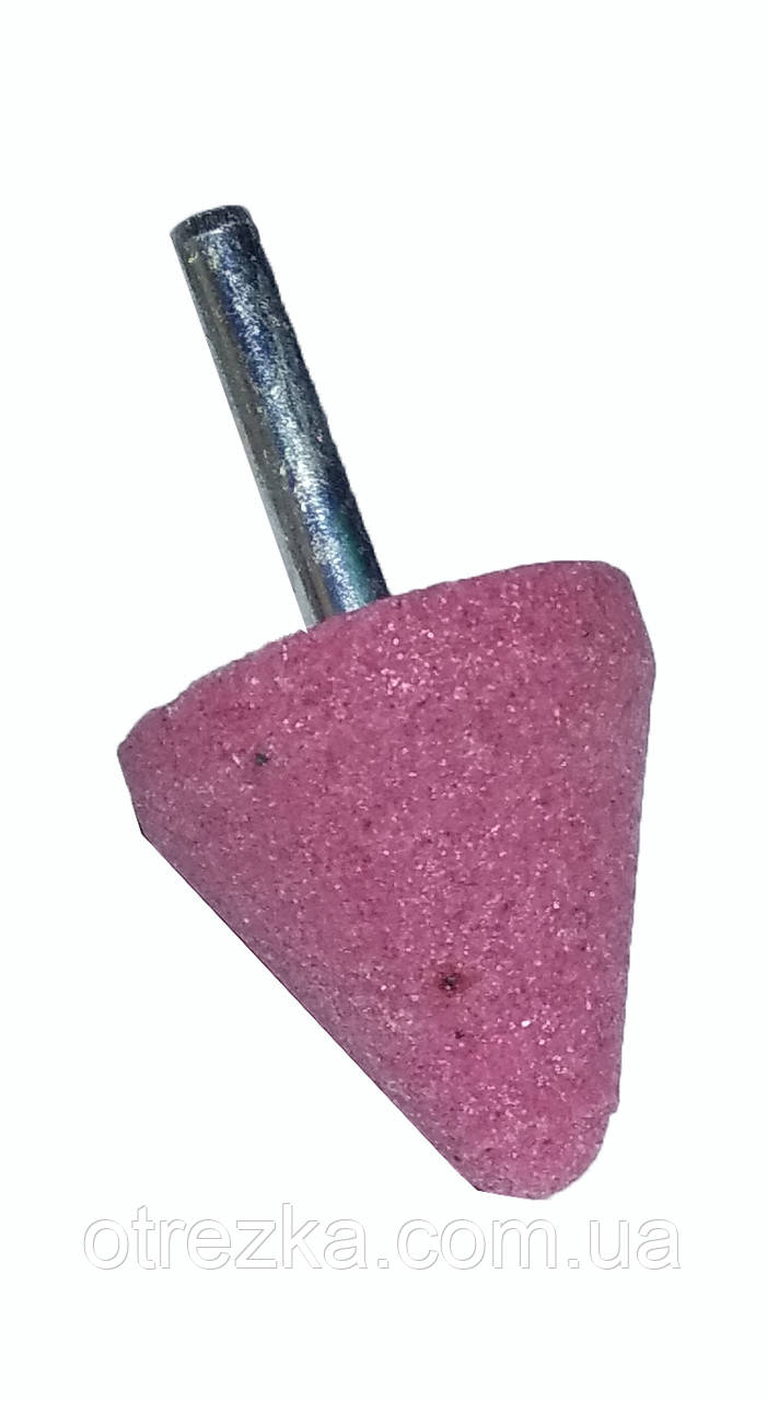 Куля шліфувальна конічна 32х32х6 мм. рожевий корунд