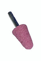 Шарошка шліфувальна конічна 19х29х6 мм. циліндр рожевий корунд