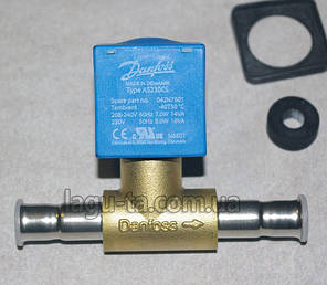 Соленоидный клапан EVU 3 в сборе. пайка 10мм. оригинал Danfoss., фото 2