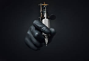 Чорні рукавички нітрилові Nitrylex® PF Black, фото 4