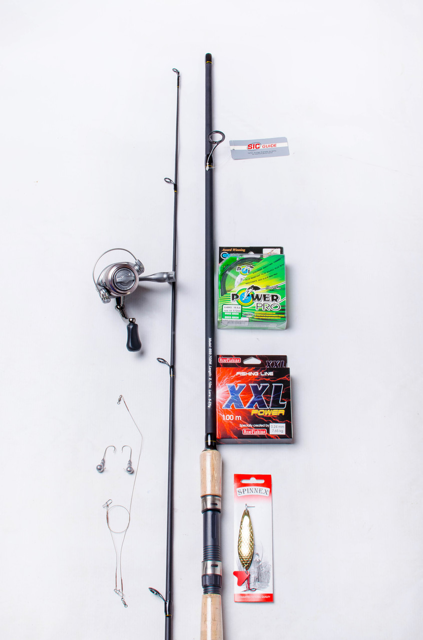 Набір спінінг "Kalipso Black star "+котушка + Подарунок, фото 1