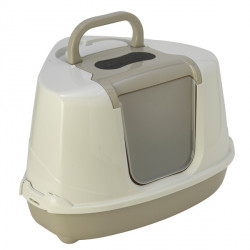 Закритий туалет для кішок, кутовий, Moderna МОДЕРНА ФЛІП КЕТ, 56х45х39 см, сірий, фото 1