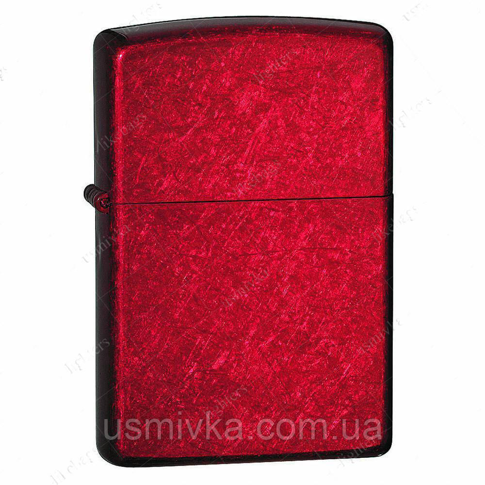 Бензинова запальничка Zippo 21063 Candy Apple Red (яскраво-червона карамель)., фото 1