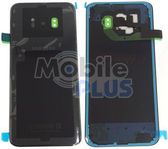 Samsung SM-G955F Galaxy S8+ Задня скляна панель (кришка акумулятора), Black, оригінал, GH82-14038A