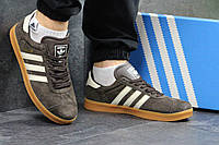 Кросівки чоловічі Adidas Gazelle (коричневі), ТОП-репліка, фото 1