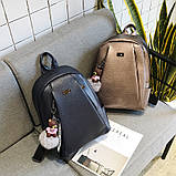 Рюкзак міський жіночий з еко шкіри (бронзовий), фото 4