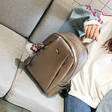 Рюкзак міський жіночий з еко шкіри (бронзовий), фото 2