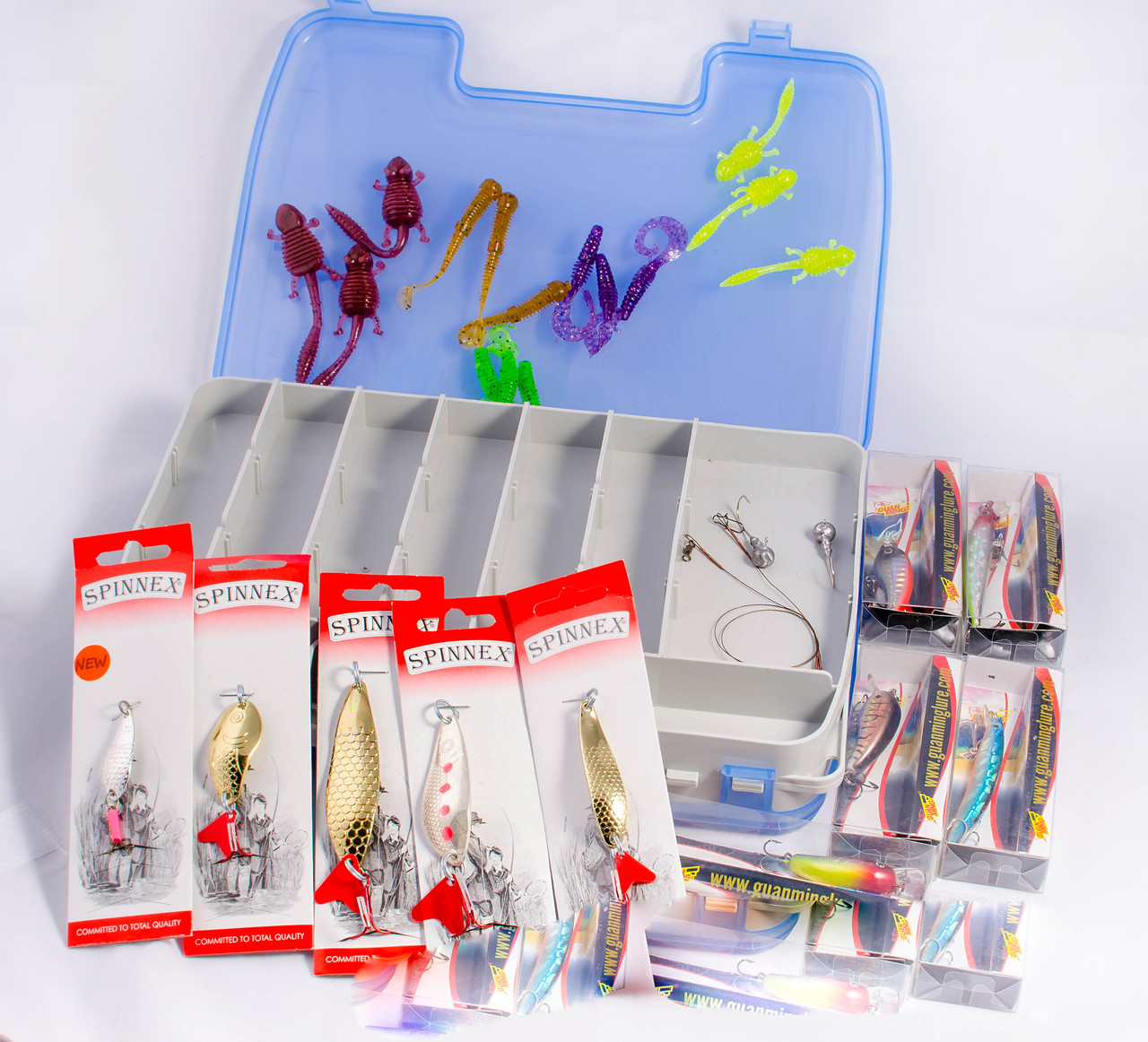 Набір "Хищник" Силікон + Воблера 5 шт+Блешня 5 шт приманка на хижака, фото 1