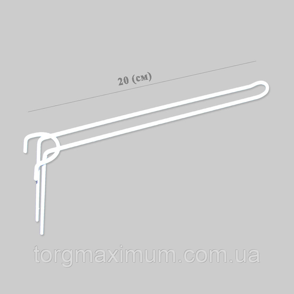 Гачок на сітку подвійний 20 (см) діаметр 4 (мм), фото 1