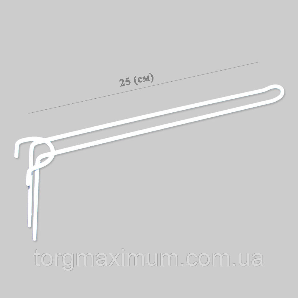 Гачок на сітку подвійний 25 (см) діаметр 4 (мм), фото 1