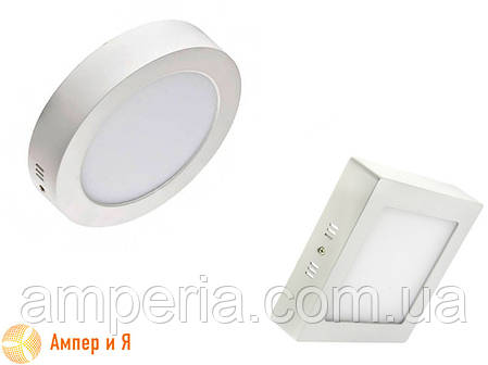 Світильник накладний світлодіодний LED-NGS-01R 4500 K 24 W (вт), круг NIGAS, фото 2