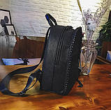 Рюкзак жіночий міський Стела з ланцюгами (чорний), фото 6