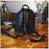 Рюкзак жіночий міський Стела з ланцюгами (чорний), фото 8