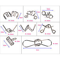 Металлические головоломки: набор 8 разных!
