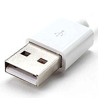 Штекер USB під шнур, бакеліт, білий