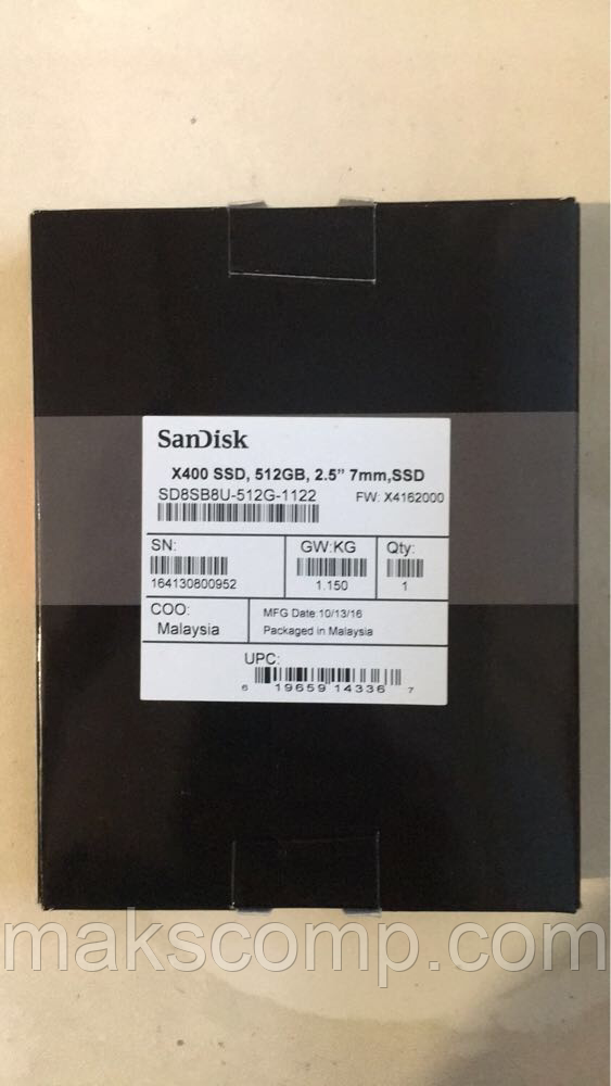 SSD Sandisk x400 512Gb SATA III