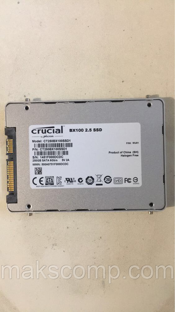 SSD Crucial BX100 250GB 2.5" SATAIII MLC (CT250BX100SSD1)