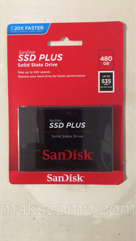 SSD SanDisk SSD plus 480GB 2.5" SATAIII MLC (SDSSDA-480G-G25)