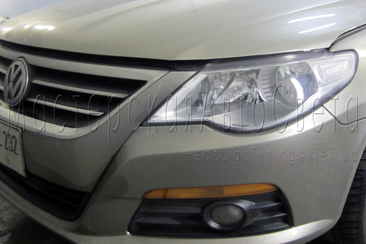 Volkswagen Passat CC — встановлення біконових лінз Infolight Ultimate +50% LIGHT G5 2,5" дюйма