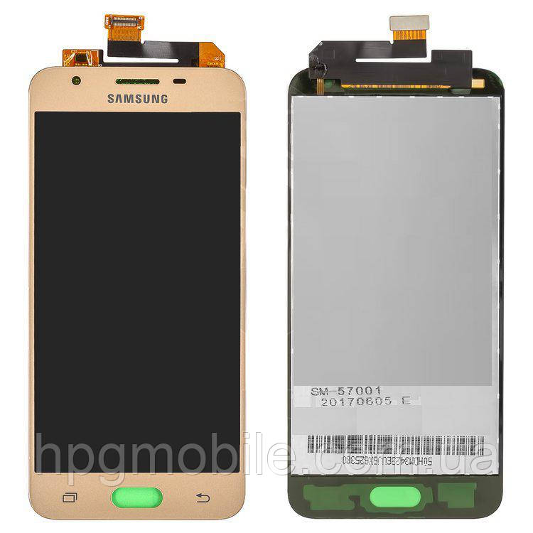 Дисплей для Samsung Galaxy On5 G570 (2016), модуль (екран і сенсор), золотистий, оригінал сервісний, фото 1