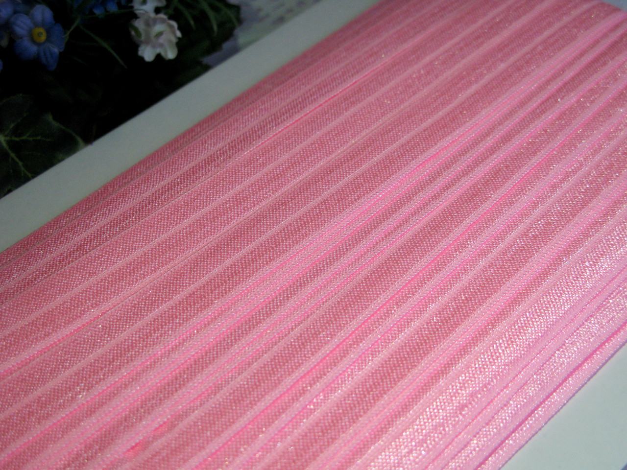 Бейка-різанка (стрічка-стрейч). Колір рожевий 1.5 см