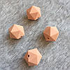 Ікосаедр 23 мм (персик) силіконова намистина, фото 2