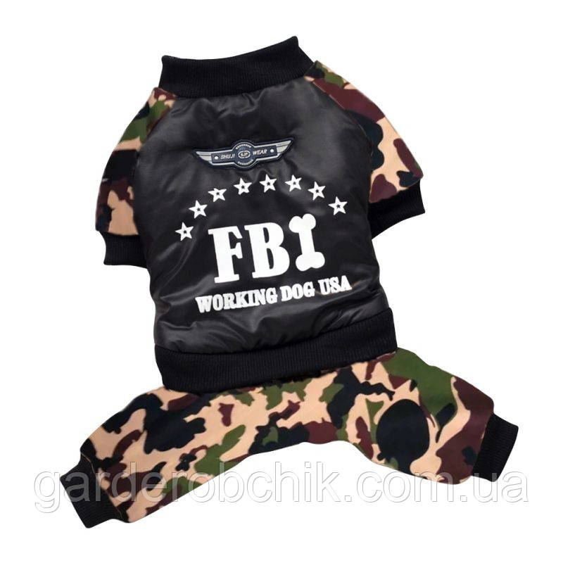 Комбінезон для собаки "FBI", куртка для собаки. Одяг для собак