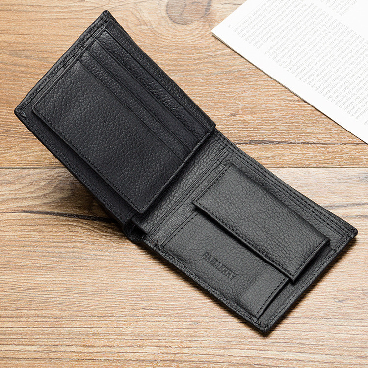 Кошелек портмоне мужской кожаный Baellerry (черный) - фото 3 - id-p636458723