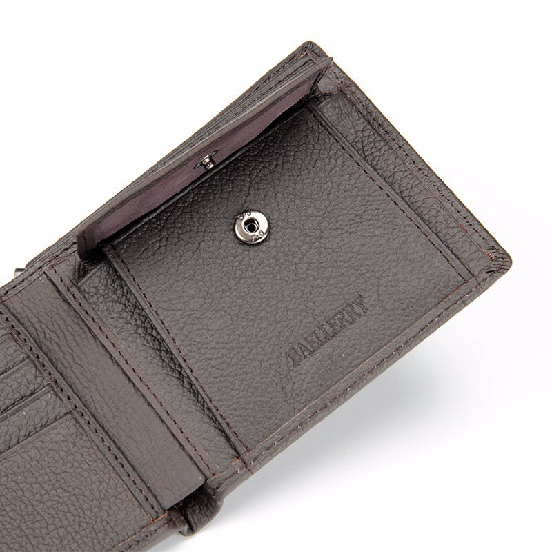 Кошелек портмоне мужской кожаный Baellerry (черный) - фото 8 - id-p636458723