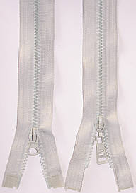 Блискавка тракторна косий зуб №5 меланж пластикова з двома бігунками 110см