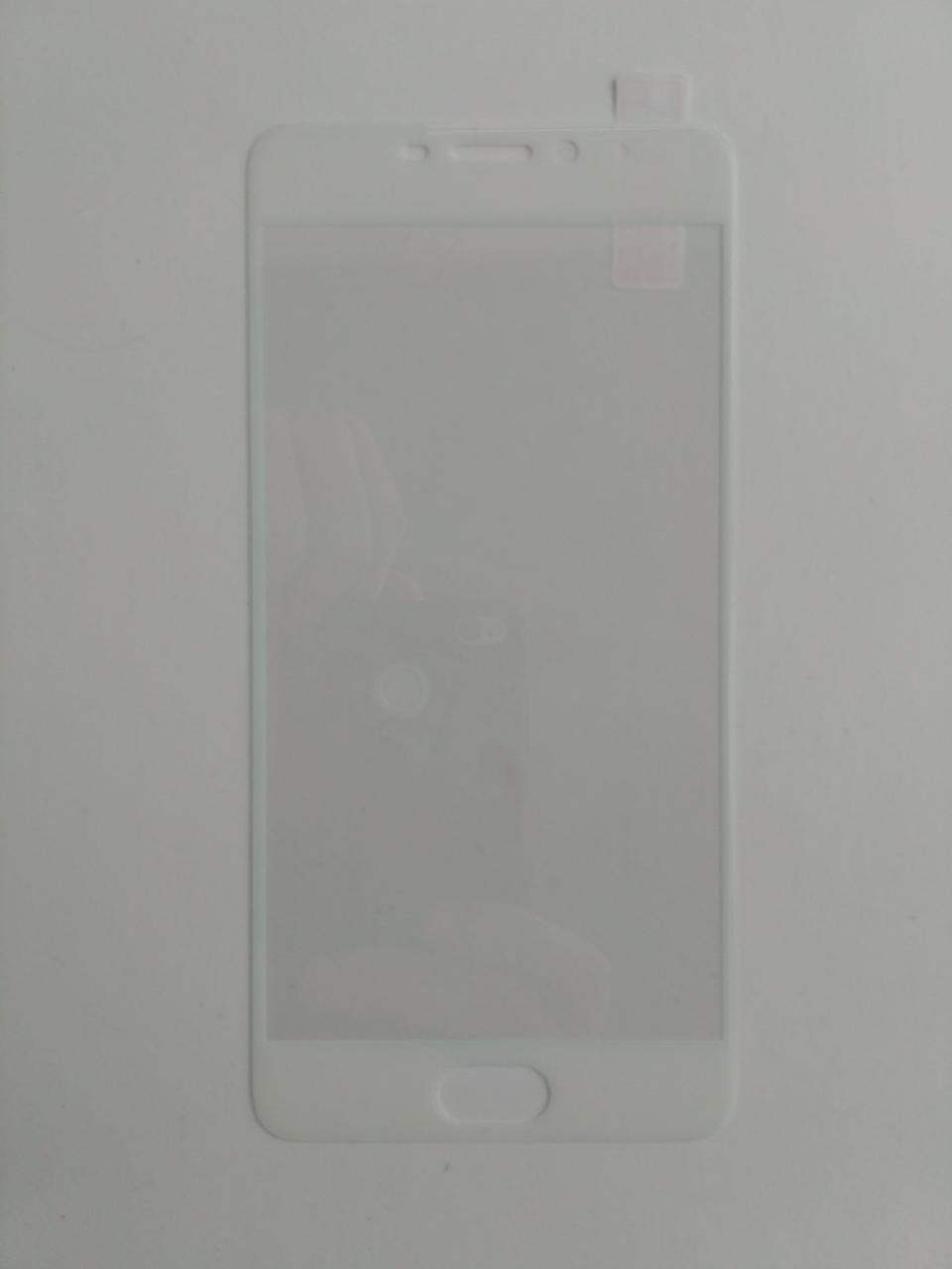 Захисне скло для Meizu M6 з білою рамкою Білий 1728P